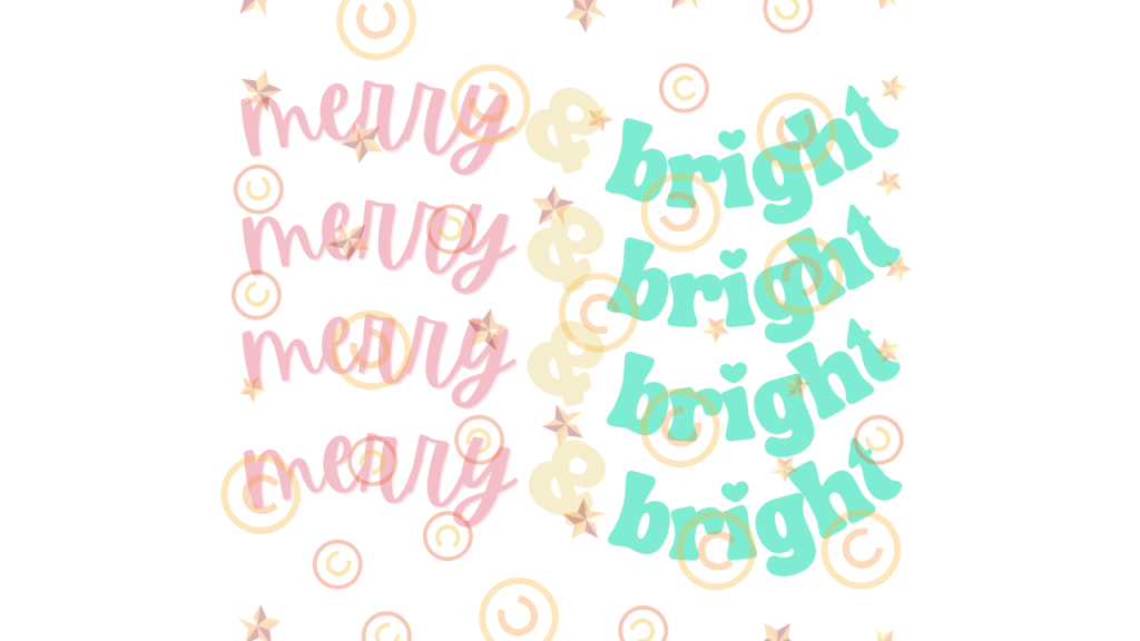 merry and bright svg design