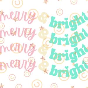 merry and bright svg design