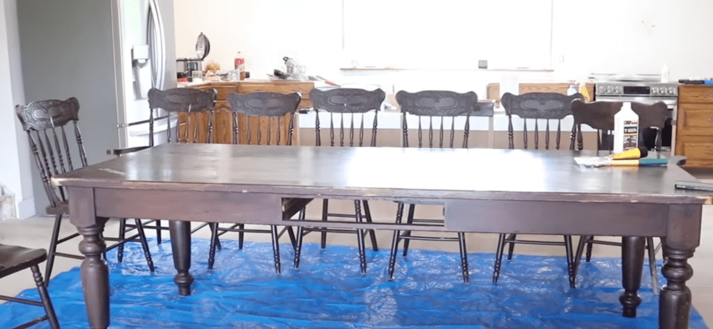 antique table and chair set farmhouse pine harvest table