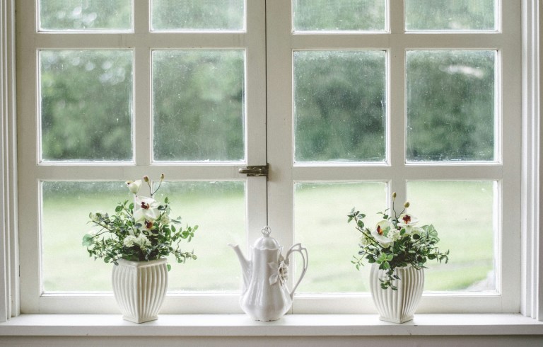 window, safe, home, locked, white trim